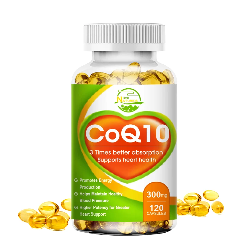 

NATURE'S LIVE CoQ10 Coenzyme Q-10 Coenzyme Heart Health Energy Support Antioxidant Softgels