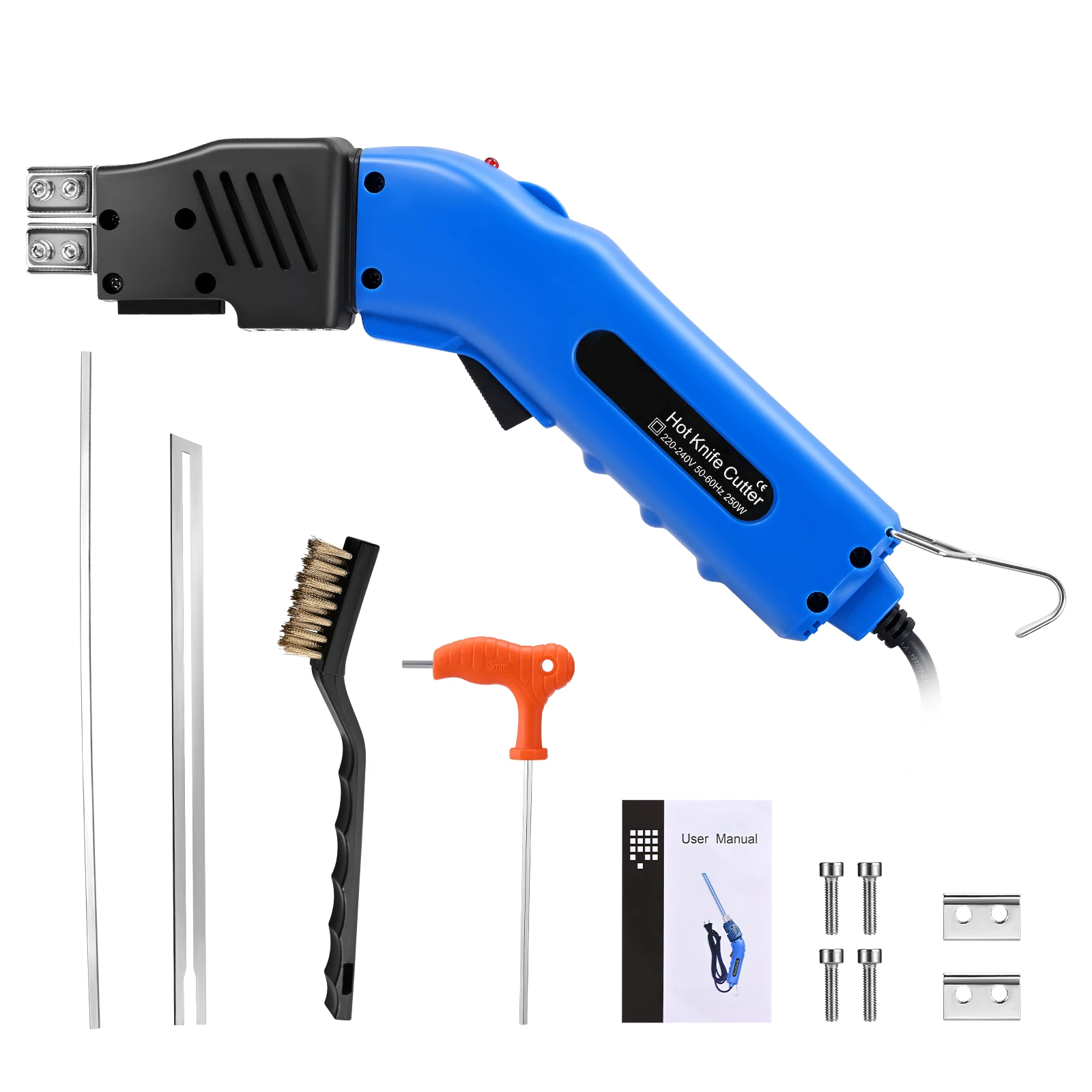 Image of 250W Elektrischer Schaumstoffschneider Heißmesser-Schneidwerkzeug Styropor-Schneidemaschine Heißmesser-Seilschneider Heißdraht-Set Schaumstoffschneidestift