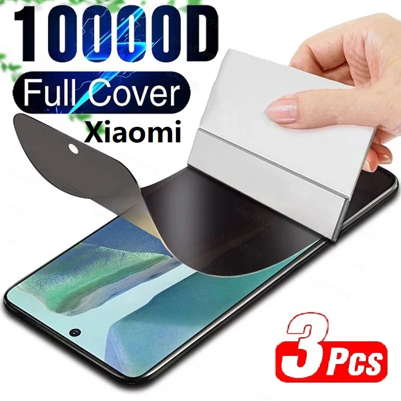 

3Pcs Privacy Hydrogel Film For Xiaomi Redmi Note 12 11 10 9 8 Pro Plus Screen Protector Without Fingerprint Unlocking
