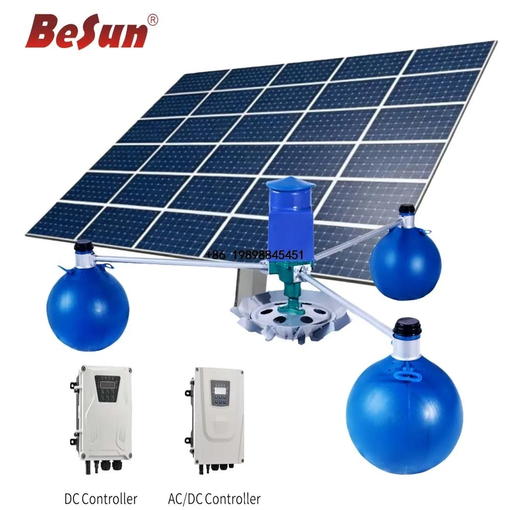 Solar ACDC Farm Equipment FloatingBalls Powerful Oxygen Supply Fishpond Aeration Pump Floating Ball Impeller Aerator