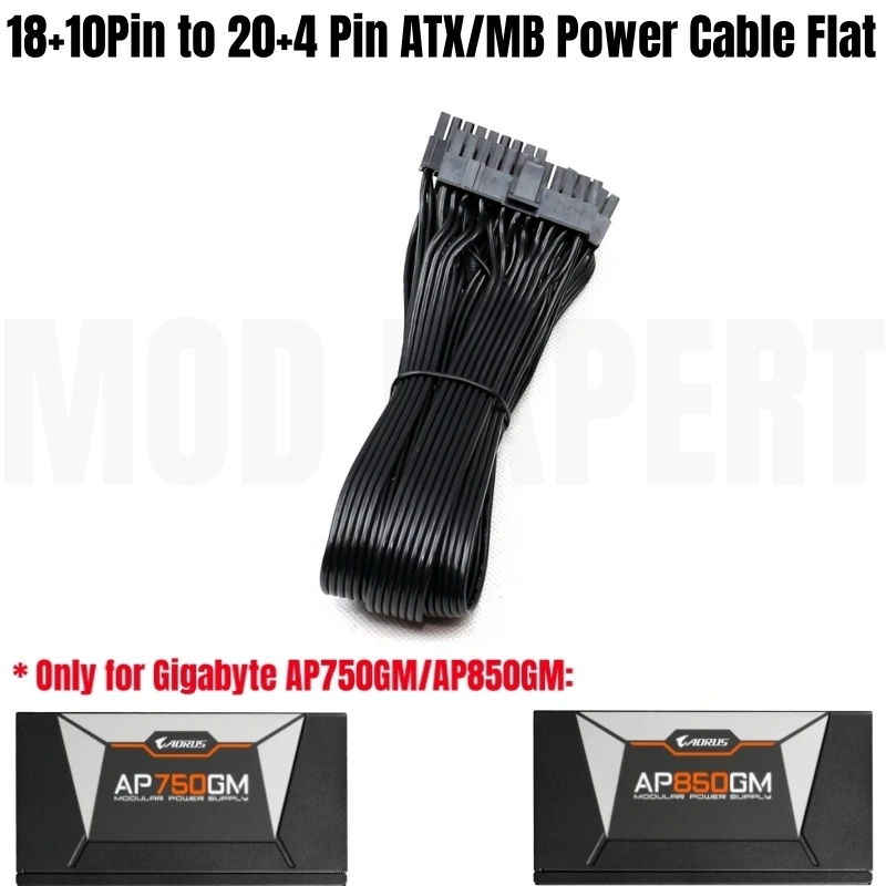 

18+10Pin to 20+4Pin ATX/MB Motherboard Main Power Cable for Gigabyte AORUS P750W AP750GM, P850W AP850GM Gold Modular Power Unit