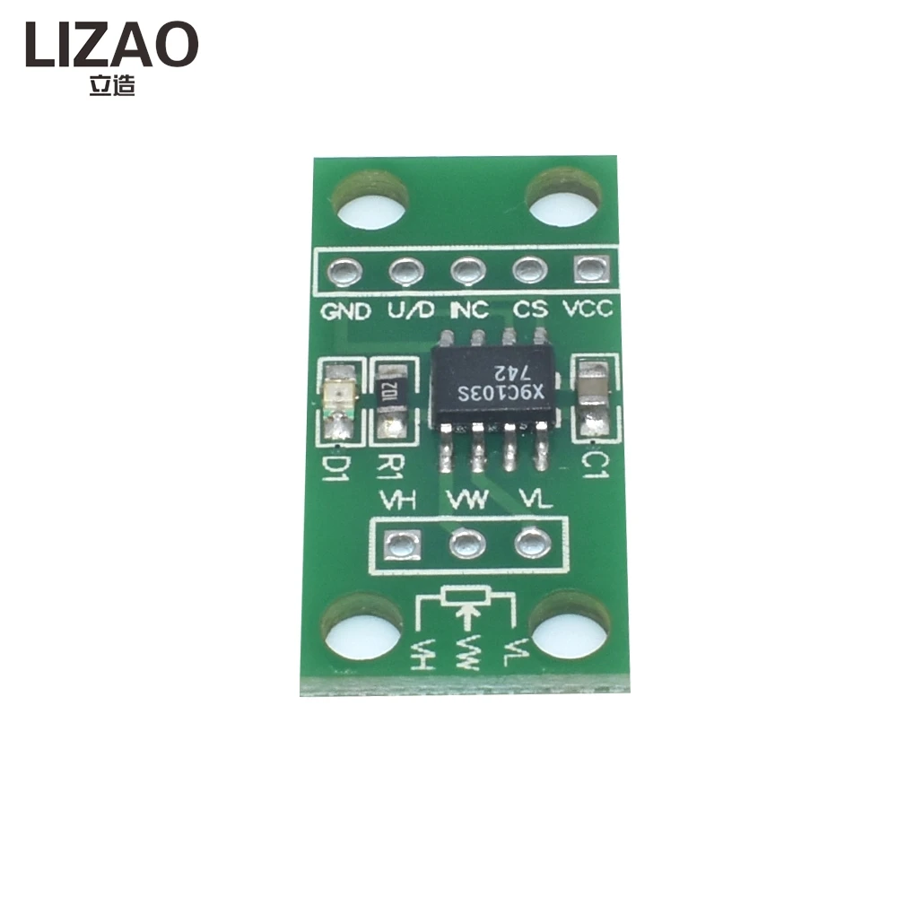 X9C103S Digital Potentiometer Module DC 3V-5V 10K 100 Taps Adjustable Digital Resistor Board For Arduino DIY