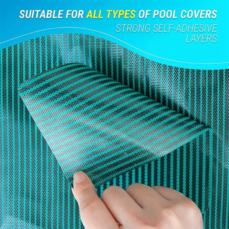 J1UL1N Swimming Pool Patch Repair Kit 9 Pack-Pool Cover Patch, Self-Adhesive For Leak Repair In PP Material