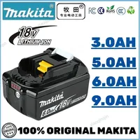 3C certified 18V Makita 9Ah/6Ah/5Ah/3Ah battery for replacing Makita 18V  E-drill BL1830B BL1850B BL1860B BL1815 lithium battery