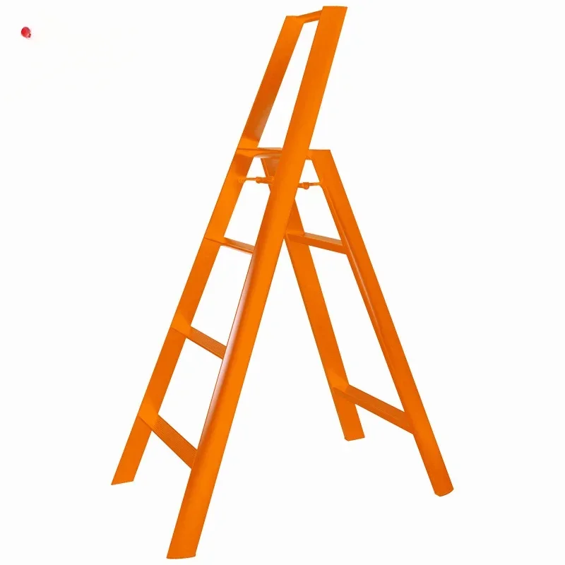 Double armrest three-step Aluminum alloy household ladder Ultra-thin multi-functional folding herringbone ladder