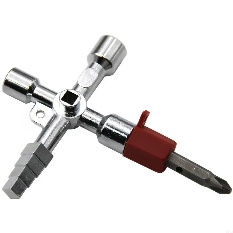4 Way Universal Triangle Wrench for Train Electrical Elevator Cabinet