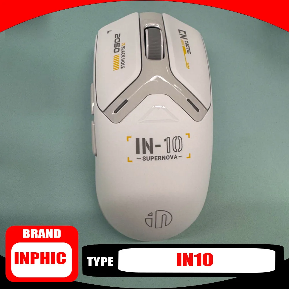 

INPHIC IN10 Wireless Mouse Tri Mode PAW3395 8K Wireless Receiver Low Delay Lightweight Gaming Mouse E-sports PC Accessories