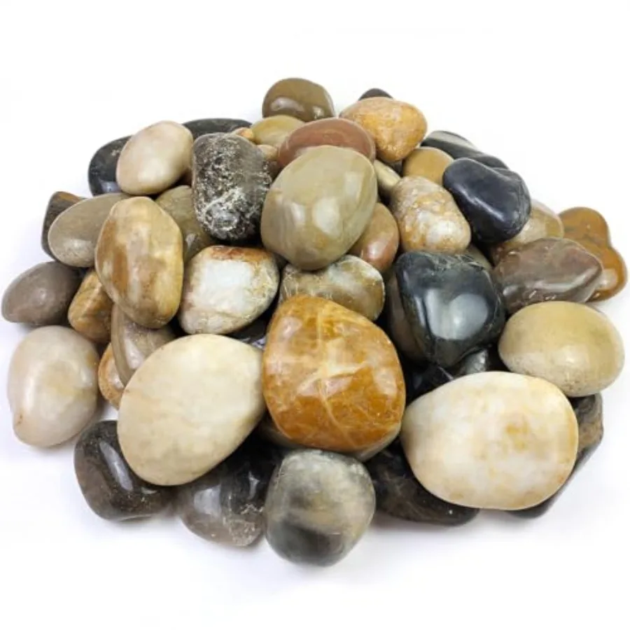 

40lbs Large River Rocks for Landscaping, 3-4" Decorative Pebbles for Garden Design, Hand-Picked Smooth Stones for Fish Tank, Fl