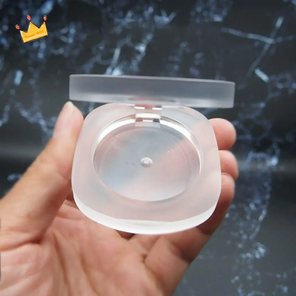 Portable DIY Eye Shadow Case Clear Flip Lid Makeup Palette Small Frosted Highlighter Blush Case Women