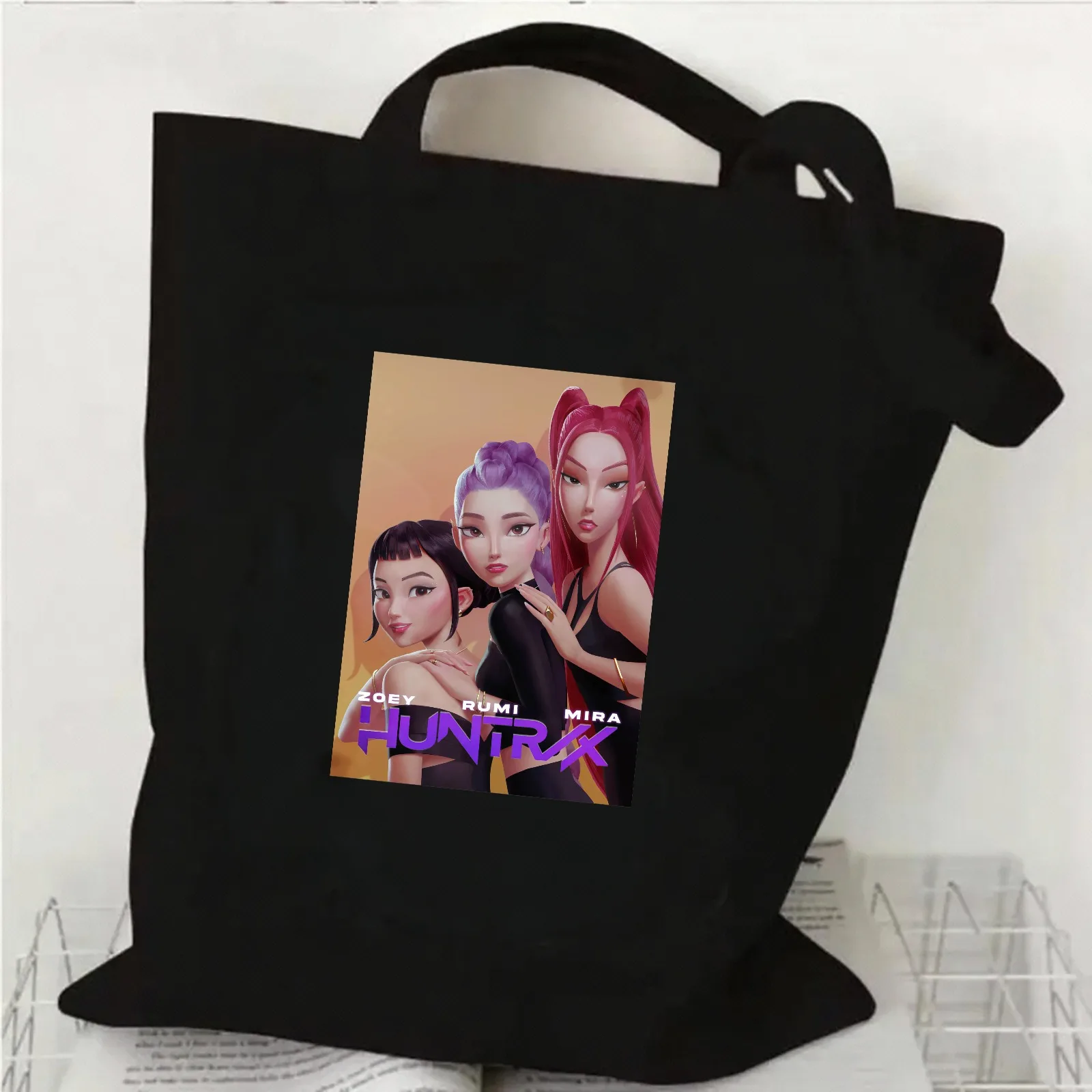 

Новая сумка через плечо, модная сумка K-pop, охотники на демонов для женщин, модная портативная сумка для покупок, простая большая сумка в подарок