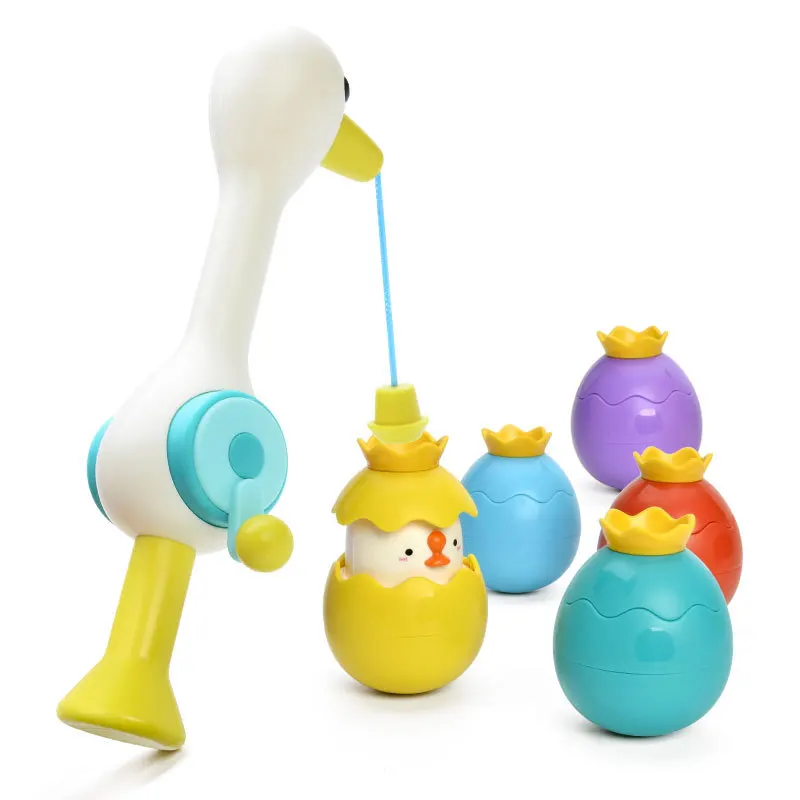 Giochi di pesca magnetici per bambini giocattoli da bagno luminosi per bambini vasca da bagno Montessori educativa giocattolo uovo Roly Poly Toys Tummy Time