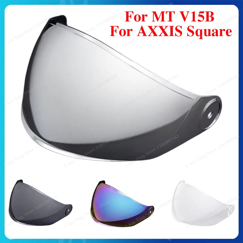 Motorcycle Helmet Visor Lens For MT V15B For AXXIS Square Replace Anti-UV Anti-Scratch Dustproof Windshield Helmets Accessories