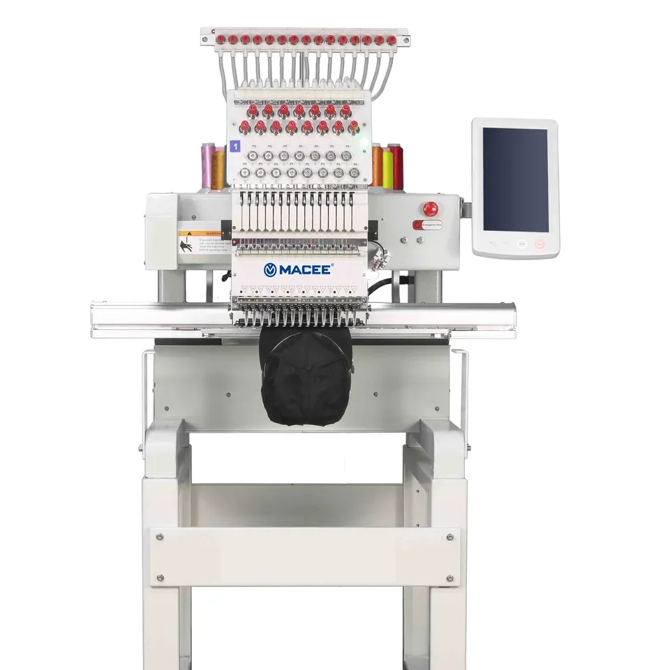 INDUSTRIAL SINGLE HEAD 12/15 NEEDLE COMPUTER SEWING EMBROIDERY MACHINE