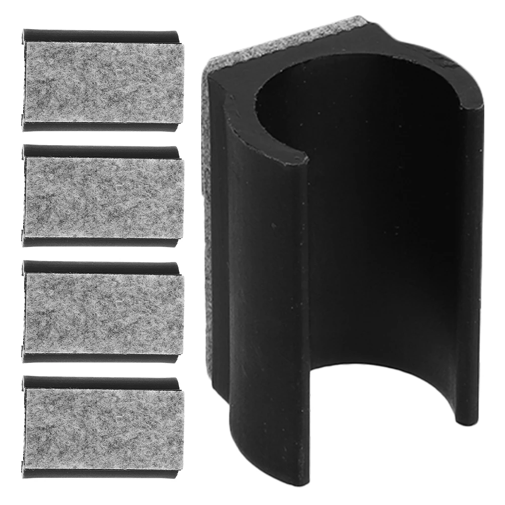 5個 22mm ブラック + フェルト U字型フリップエッジ椅子脚プロテクター 滑り止め 再利用可能 静音 耐摩耗性 フロアプロテクター、家具