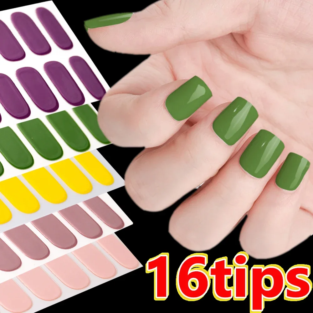 Adesivo per unghie Uv in Gel semplice adesivo per filigrana di colore puro accessori per Manicure autoadesivi creativi adesivi per unghie alla moda