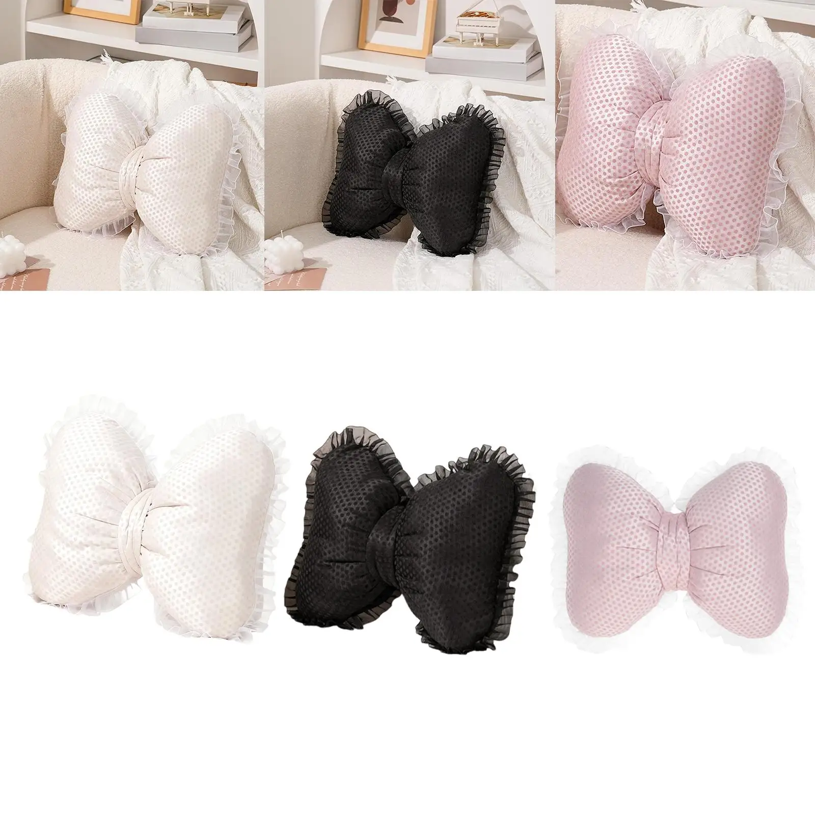 Decorative Cushion in The Cute Bow Shape Tie, Modern And Breathable Crafts Gift, Ideal for Home Living Room Lazy Sofa Ornament