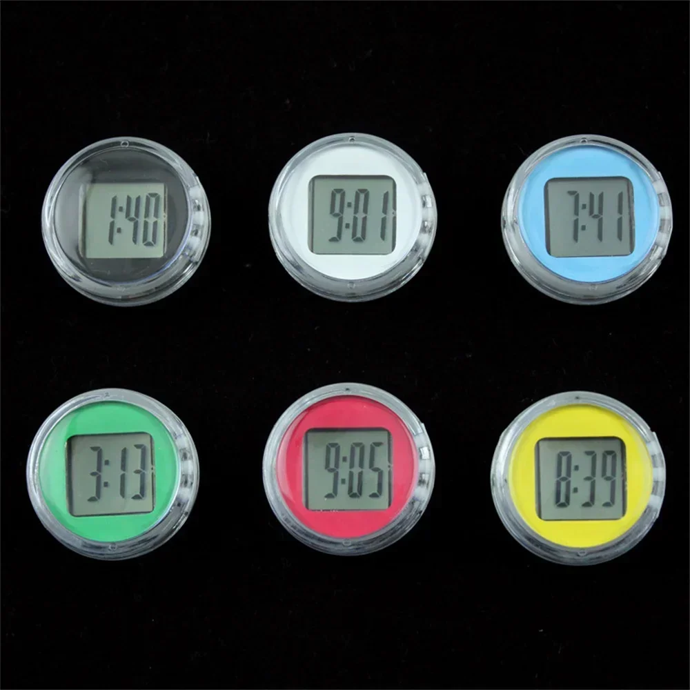 New 1Pcs Mini Waterproof Motorcycle Bike Sticky Digital Display Clock Watch Motorcycle Decoration Auto Car Interior Accessories