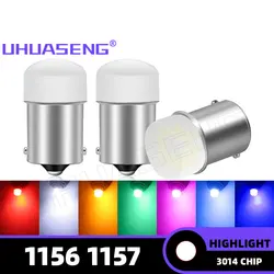 UHUASENG-luz estroboscópica para coche, 1 bombilla Led de 24V y 12V, BA15S, BAY15D, 1156, 1157, P21W, P21/5W, R5W, R10W, freno, marcha atrás, camión, lámpara de señal