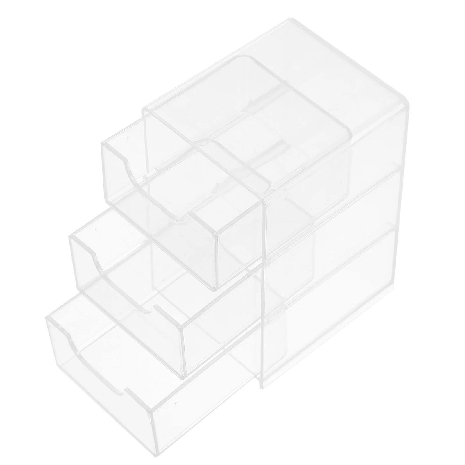 

Transparent Acrylic Storage Box Multi-layer Desk Drawer Organizer Clear Desktop Boxes Stain Repellant Easy Access Medicine