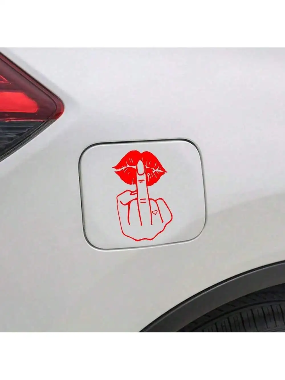 Funny Lips Middle Finger Car Decal, Waterproof Vinyl Sticker for Car Window Bumper, Cool Car Accessories