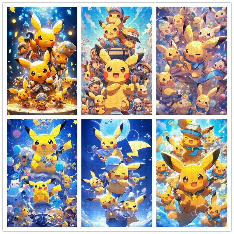 

Пазлы Pokemon Pikachu Fantasty, 108/300/500/1000 шт., анимационные головоломки, интерактивные игры для родителей и детей, игрушки