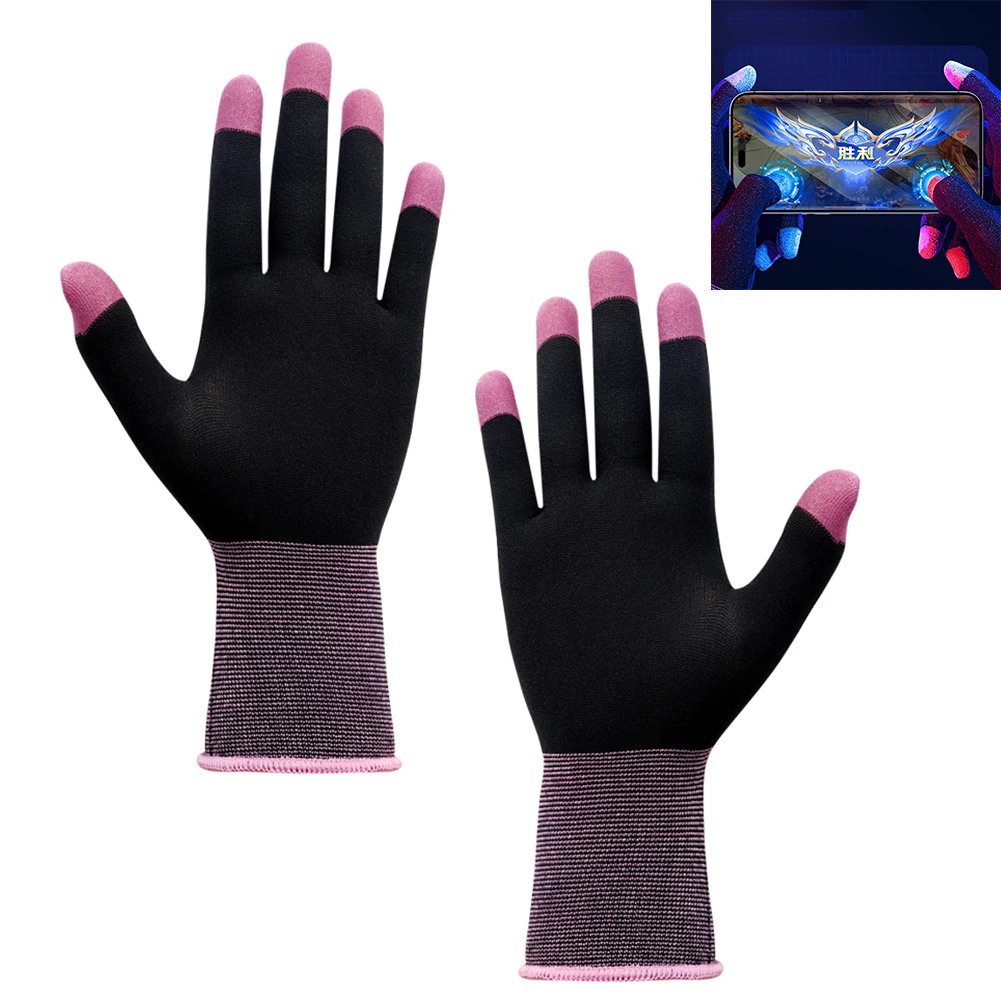 

1 Pair Five-Finger Gloves Highly Sensitive Gaming Finger Sleeves Anti-Sweat Breathable for PUBG E-Sports Sara Gaming Gloves