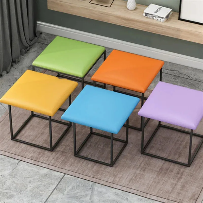 Nordic 5 in 1 Combination Stool Creative Stackable Stools Living Room Sofa Step Stool Shoe Changing Stool Bedroom Vanity Chair