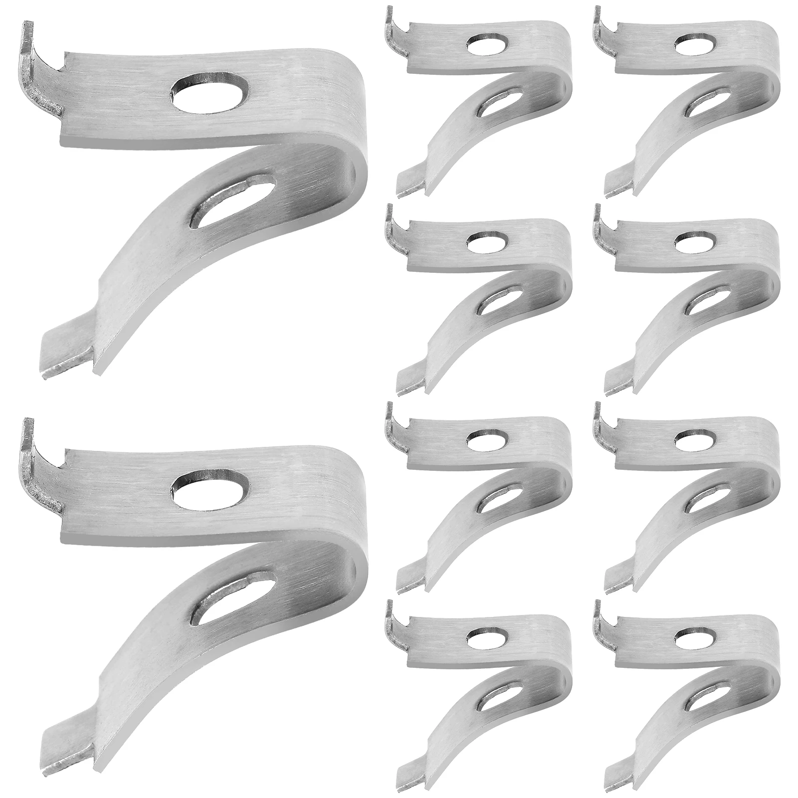 

10pcs Stainless Steel Shelf Support Clips Partition Brackets Glass Mounting Clips For Cabinets Wall Shelves Garage Tool Room