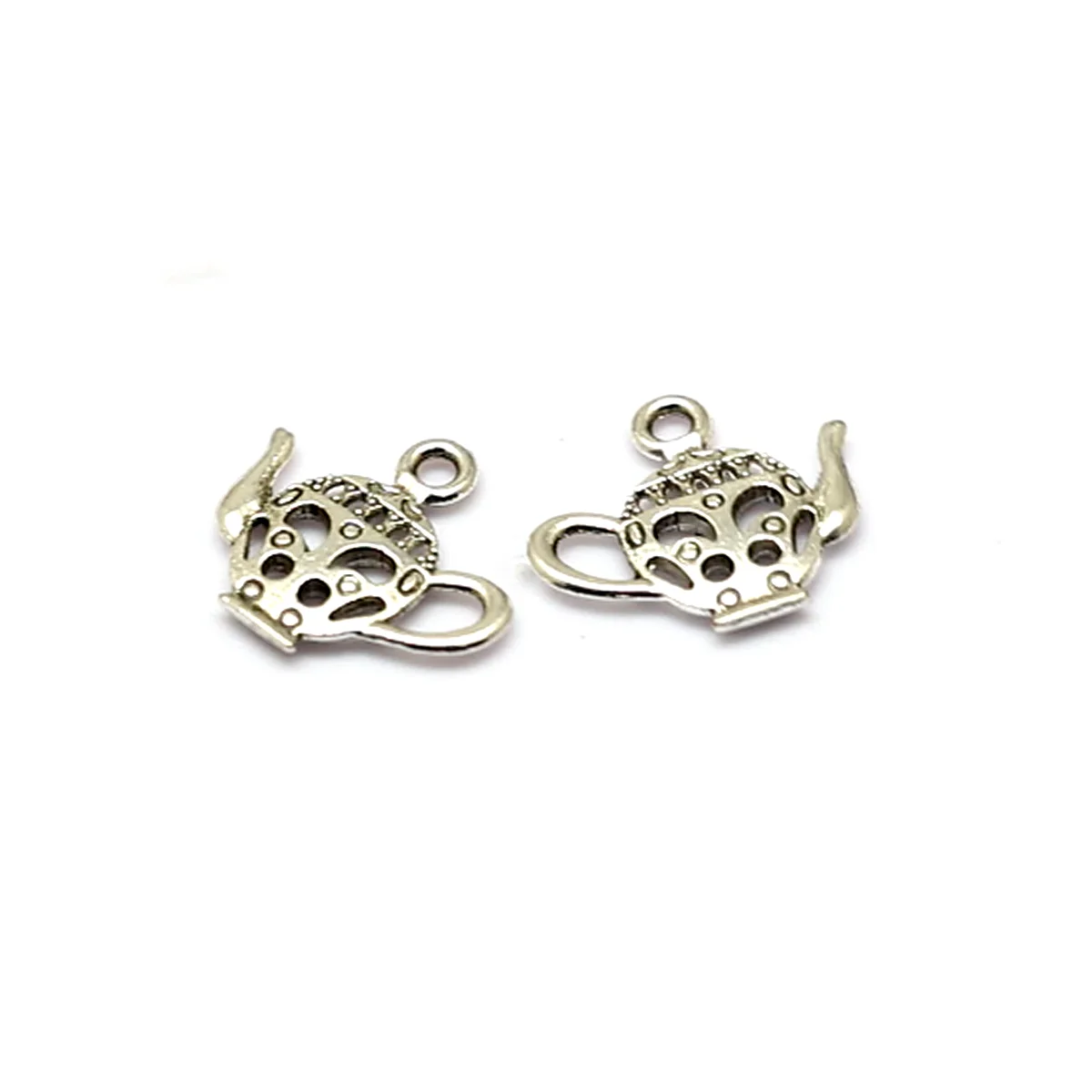 150Pcs Alloy Double-Sided PatternTeapot Charm Pendants For Jewelry Making Findings 18x16mm  A-141