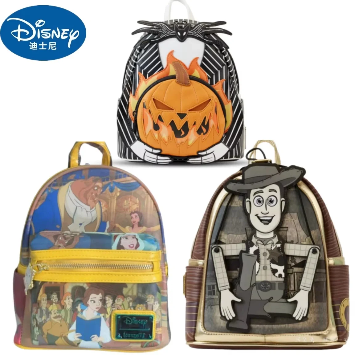 New Loungefly Disney Littlepixar Animation Toy Story Mini Backpack Woody Puppet Snow White Crossbody Bags Christmas Gifts