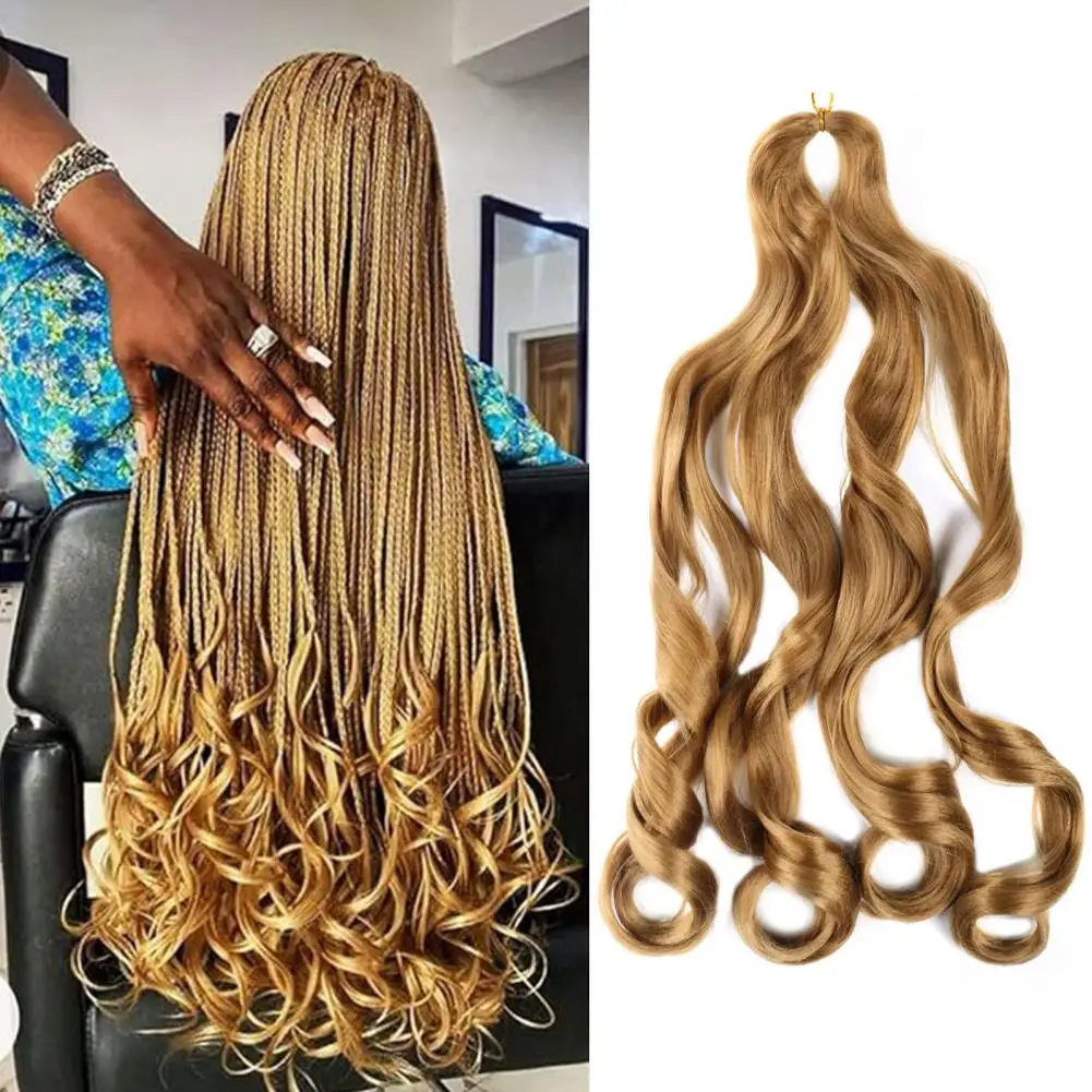 

20-дюймовые французские завитки, плетение волос, натуральные синтетические свободные волнистые плетения волос, женские французские вьющиеся косы, наращивание волос