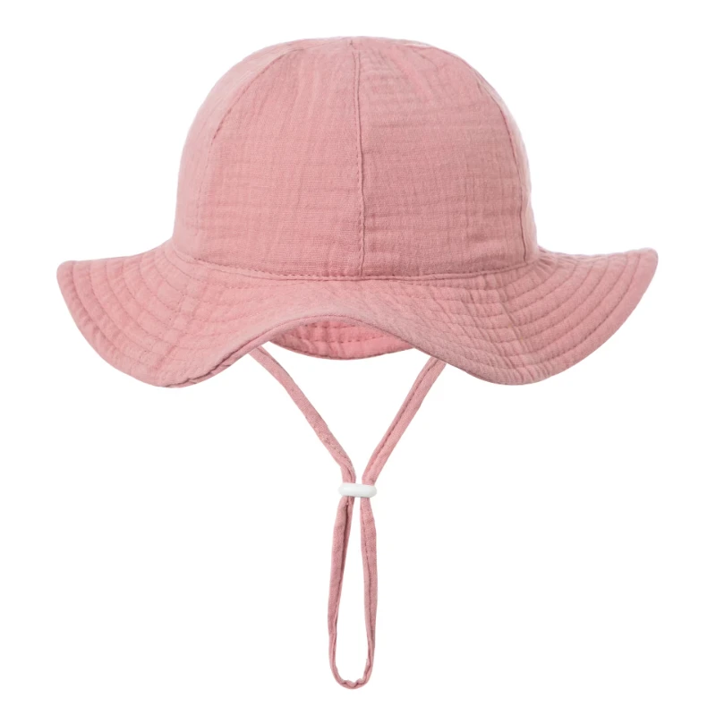Sombrero panamá para niños, verano Otoño, gorra de pescador para niñas y niños, sombrero para el sol para bebés de playa, sombrero de cubo UV de algodón para exteriores para niños