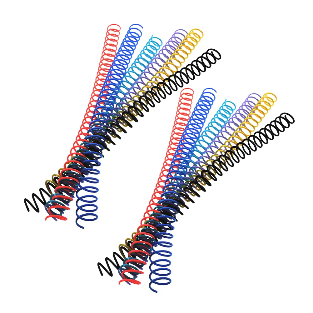 12 Pcs Spiral Binding Rings Loose Leaf Coil Recipe Organizer Binder Book Machine Plastic