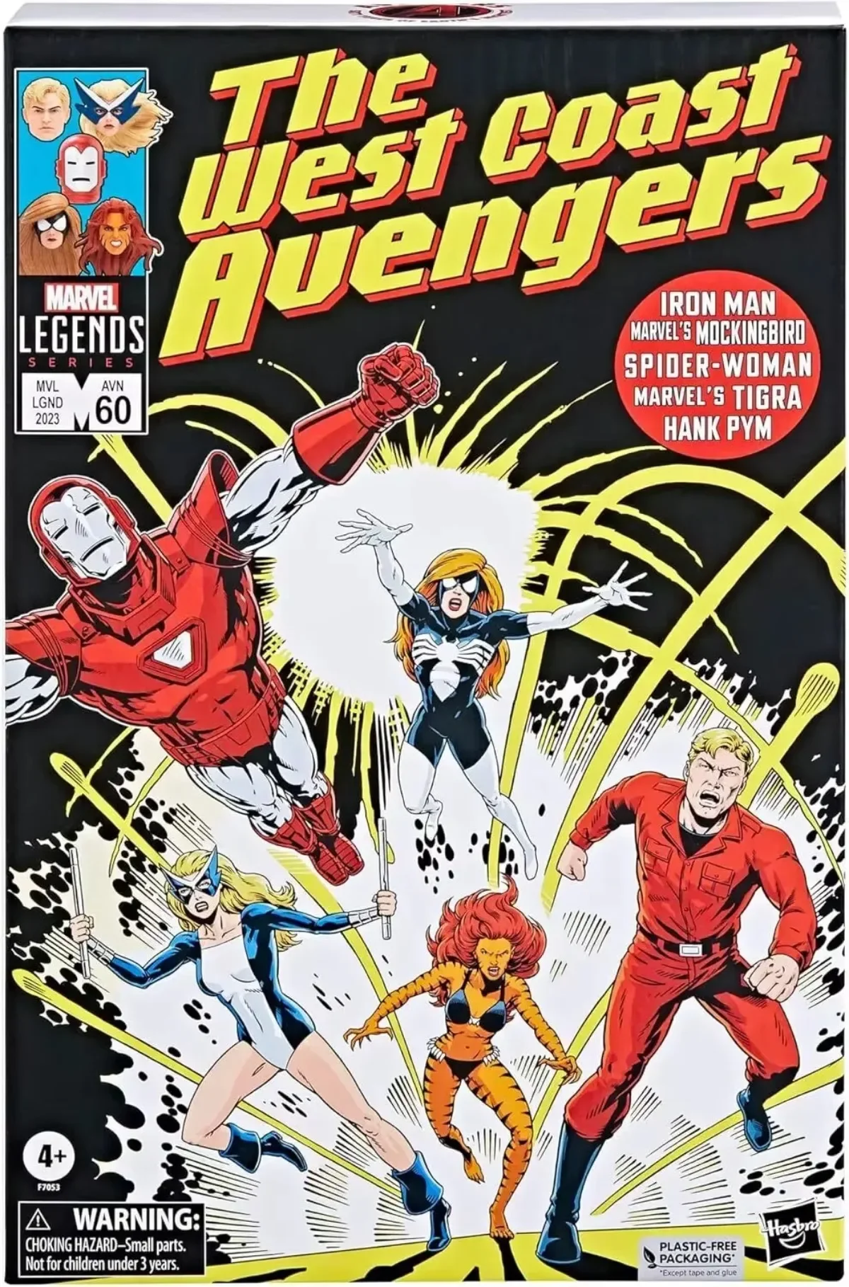 Hasbro-Marvel ATIONS End Series The West Coast Avengers Collection Action Figure Modèle Jouets pour Enfants, Cadeau de Loisirs, 5 Packs