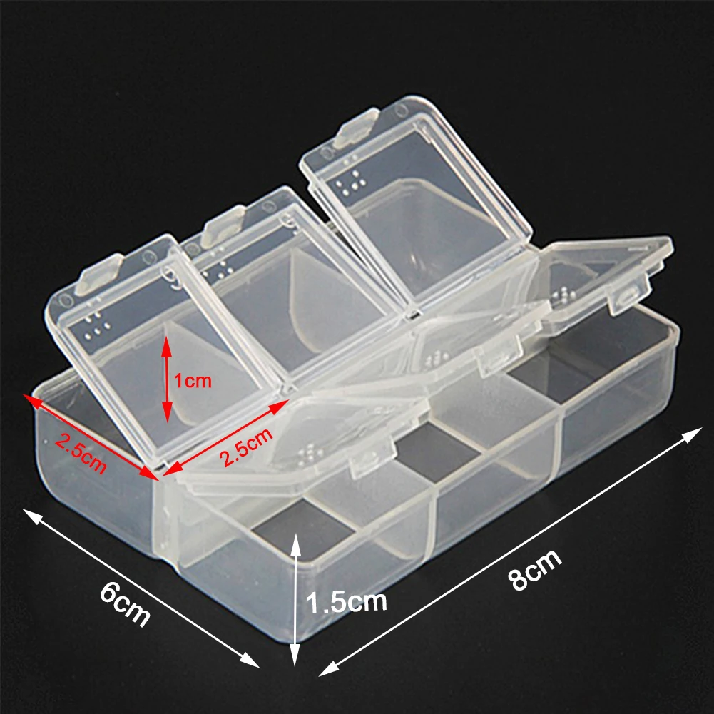 Portable Pill Cases Travel Dispen Storage Container Colorful Drug Dispenser Packing Container 6 Slot Moisture-proof Pill Box