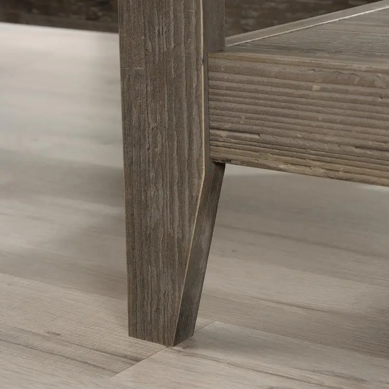 L-förmiger Schreibtisch mit braunem Finish für das Heimbüro, moderner Eckarbeitsplatz mit viel Stauraum, robustes und stilvolles Design für