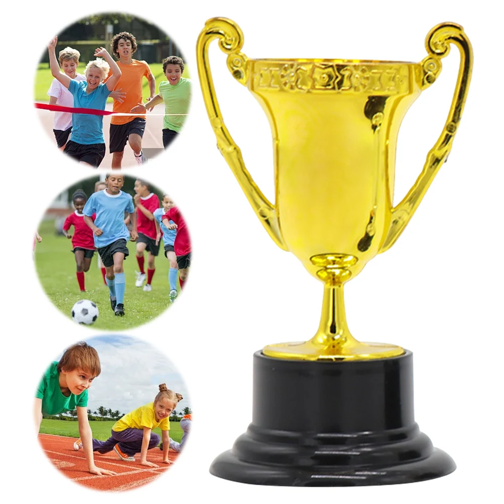 Mini Trophies for Kids Plastic Gold Award Trophy Cups Gold Participation Trophy Cup For Party Favors Props Rewards