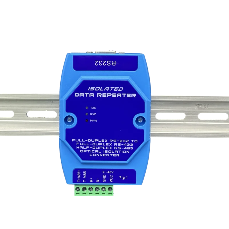 Din-rail 산업용 광전 절연 컨버터, 양방향 변환, 액티브 번개 보호, RS232-RS485 RS422