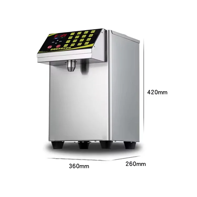 8L Capacity 16 Keys Automatic Fructose Dispenser Machine Milk Tea Coffee Milkshake Fructose Dispenser