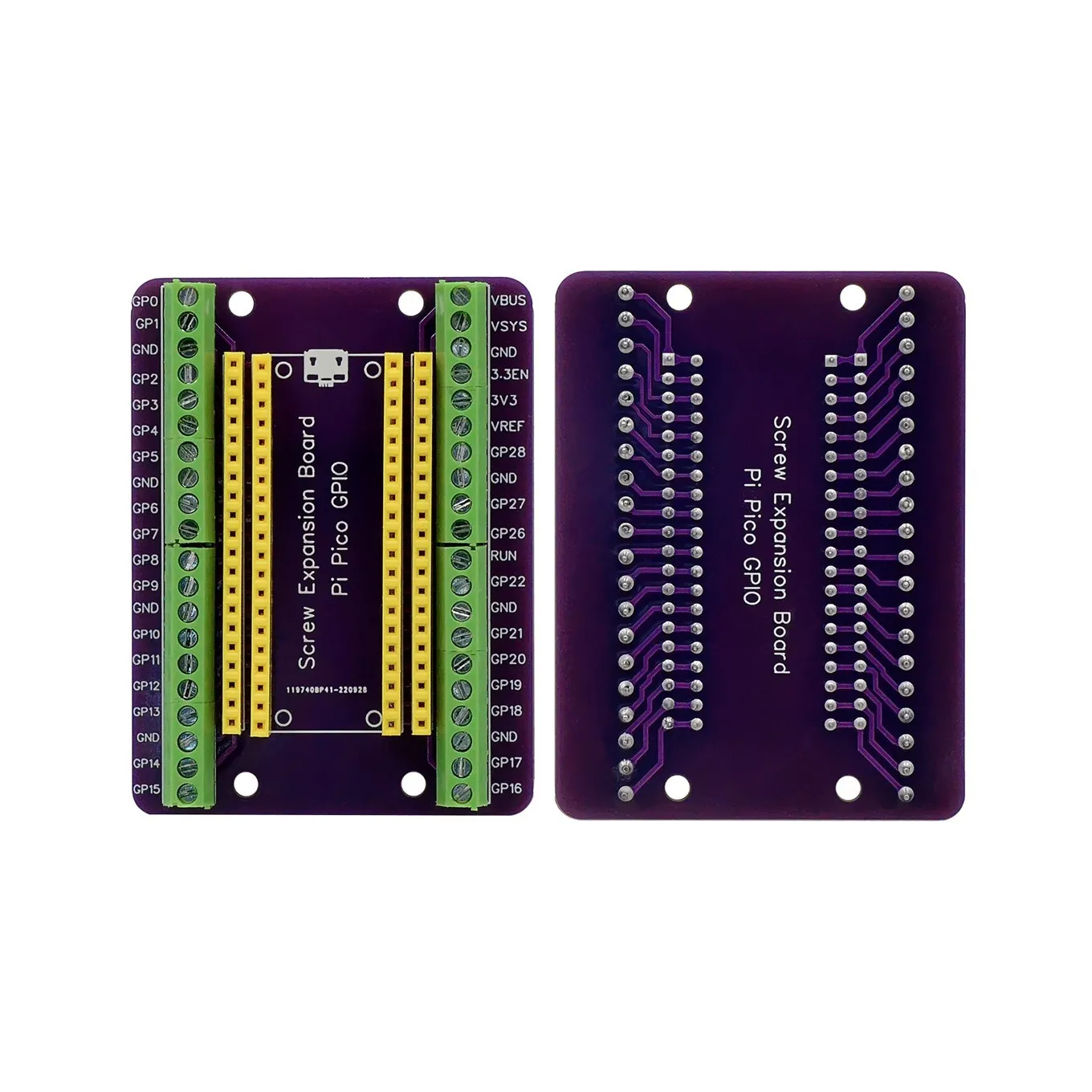 Raspberry Pi Pico Expansion Board GPIO Breakout Extension Adapter Onboard Male and Female Pins for Pico