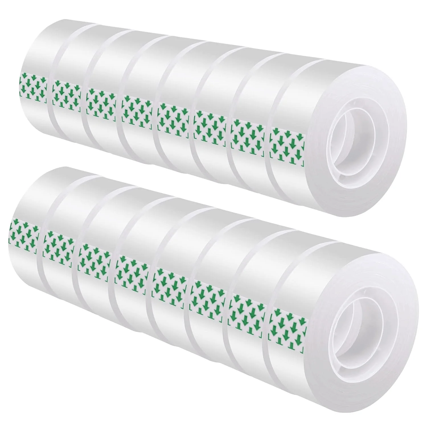 6/12 Pcs Clear Adhesive Tape Rolls Premium  Transparent Tape Refills Rolls Ideal for Gift Wrapping, Packaging, Arts Crafts