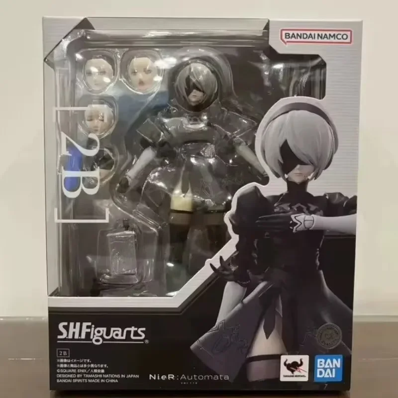 In Stock Bandai Original S.H.Figuarts 2B Yorha No.2 Type B NieR:Automata Ver1.1a 2B Anime Action Figures Model Toys Doll Gifts