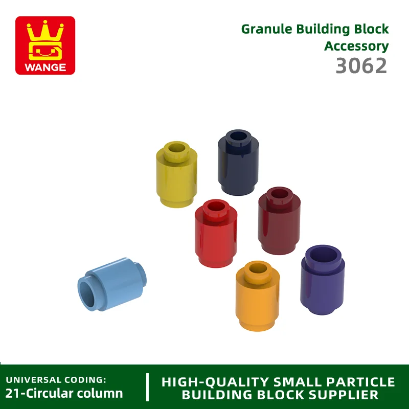 

Wange 3062 100g/352PCS 1x1 Cylindrical Building Blocks Moc Color Accessories Compatible with Brick DIY Spare Parts Toy Gift