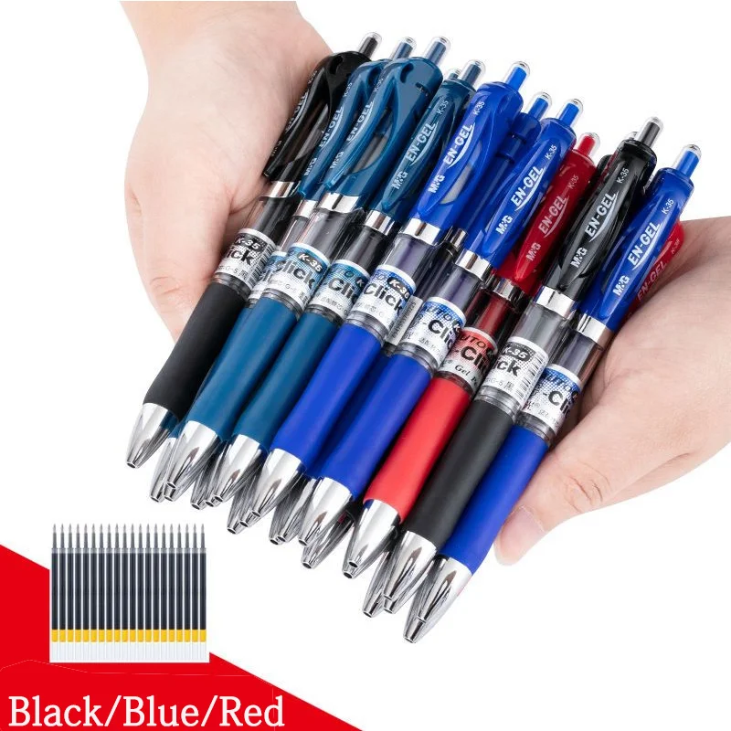 Retractable Ballpoint Pens Refill Medium Point Click Pens For Journal Notebook Writing Office Supplies Pen Japanese Style