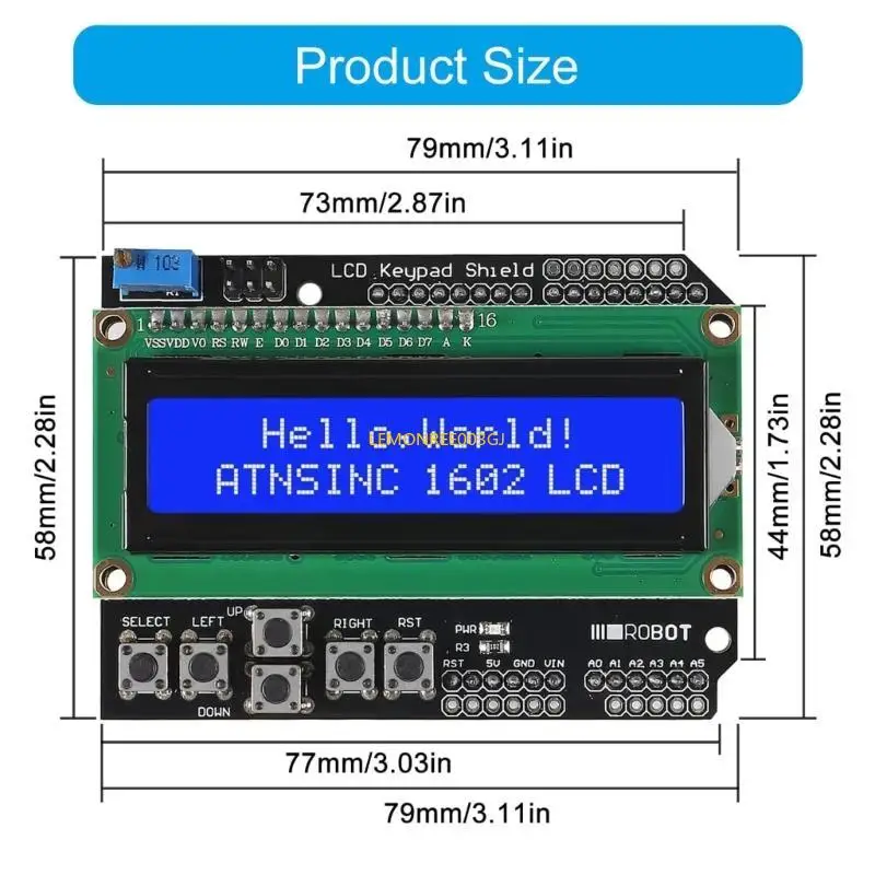 

M4YC LCD1602 Плата расширения входного вывода подходит для нескольких плат разработки и поддерживает связь I2C