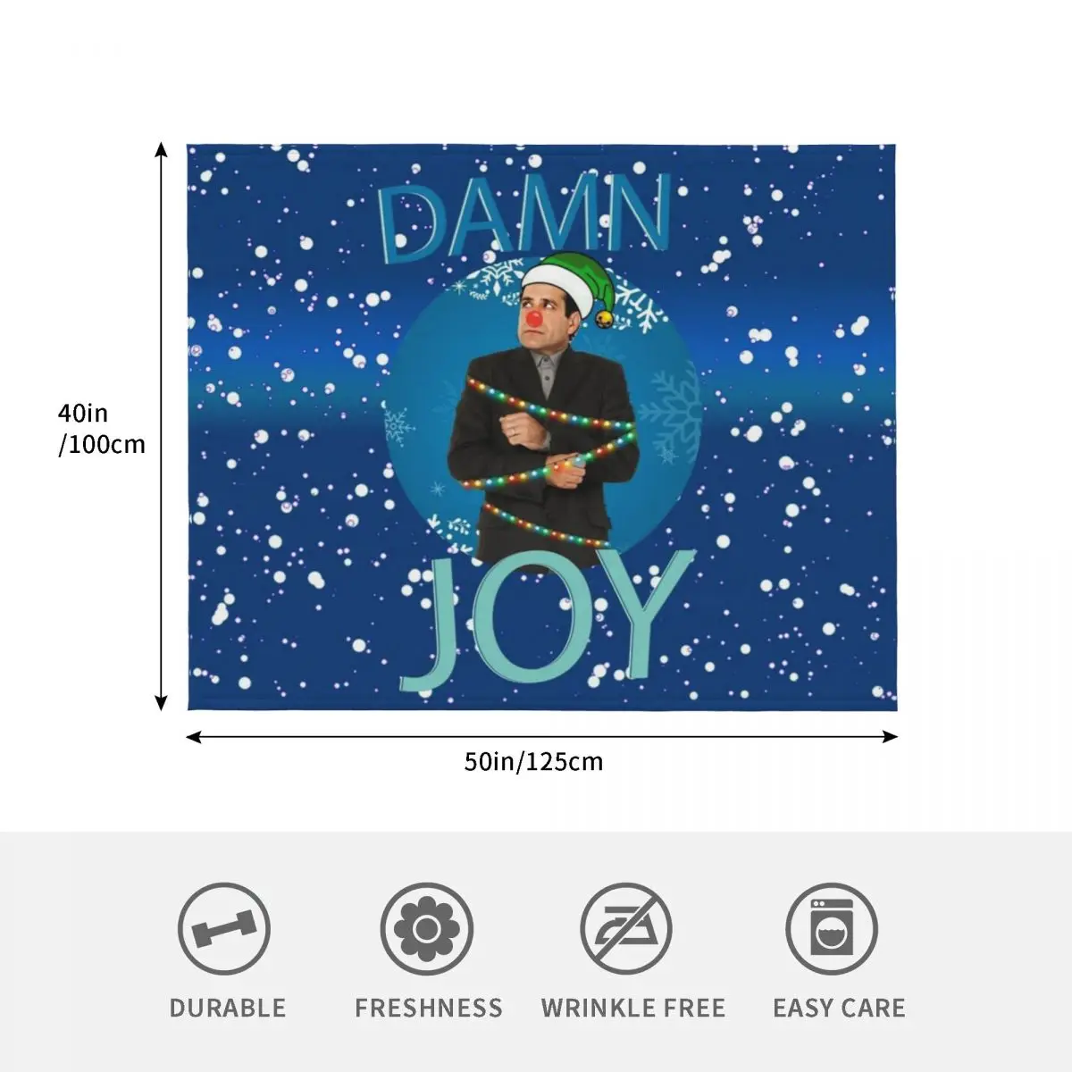 بطانية رمي عيد الميلاد من أدريان مونك، سرير مزخرف كبير جدًا، بطانيات كبيرة عصرية