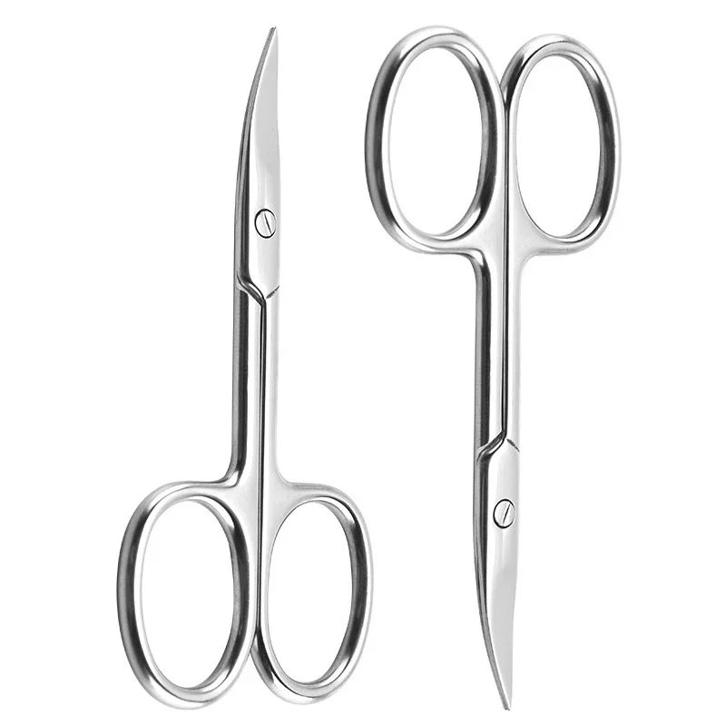 Curved Blade Eyebrow Scissors Professional Stainless Steel Precision Trimmer Eyebrow Eyelash Hair Remover Tool Nose Hair Scissor