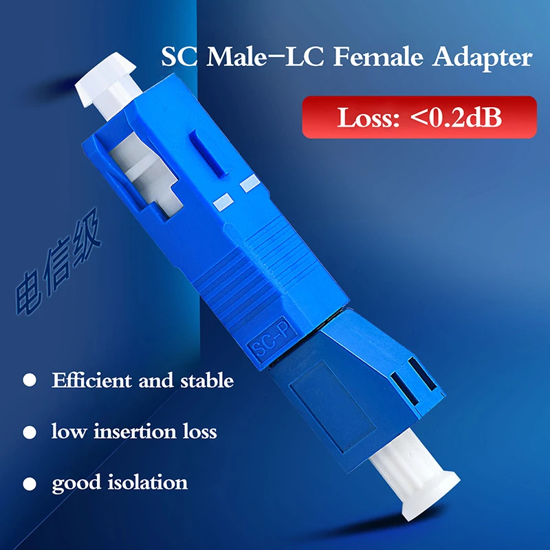 Optical Fiber Conversion Connector SC Male To LC Female Mode Fiber Optic Hybrid Optical Adaptor Converter