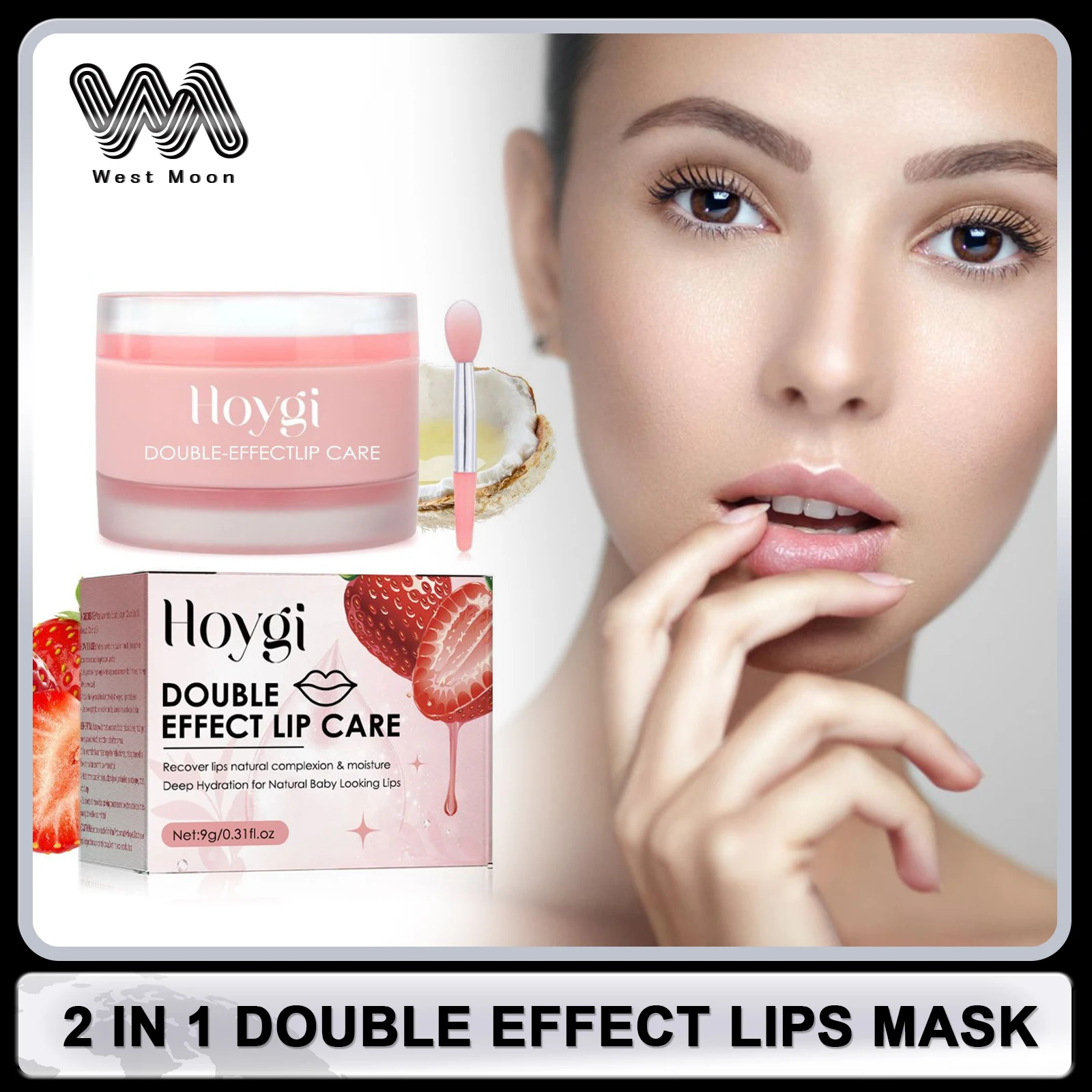 

2 in 1 Lip Scrub Long Lasting Moisturizing Lipstick Double Effect Lip Mask to Repair Dead Skin Sleeping Lip Mask Makeup Cosmetic