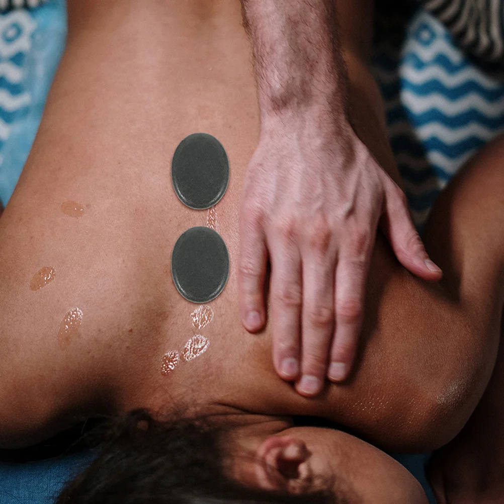 

10Pcs Volcanic Rock Thumb Scraping Plates Natural Massage Stones Spa Scraper Relaxing Portable Therapy Tool Mini Thumb Scraper